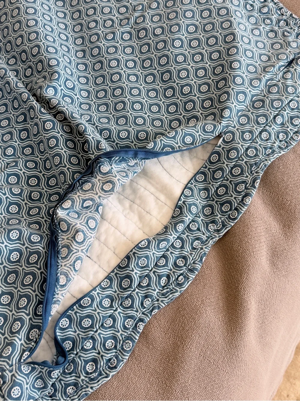 Waverly Aqua Blue Paisley Pillow Shams & Valance Curtains